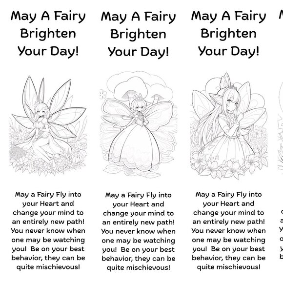 Color Your Own Fairy Bookmarks, 5 qty! - Picture 8 of 16